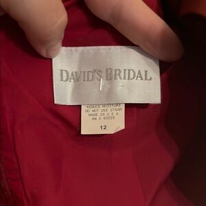 David's Bridal Scarlet Gown